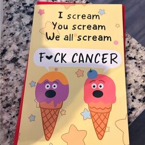 Ice Cream Themed Cancer Awareness Card